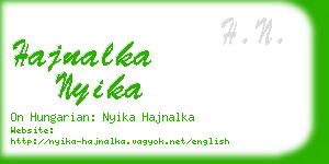 hajnalka nyika business card